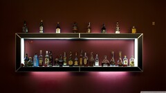 alcohol bottles interior