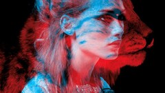 anaglyph 3D Women model portrait