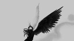 angel black white wings