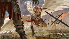 angel fantasy art sword fantasy girl