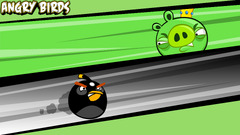angry birds artwork green background