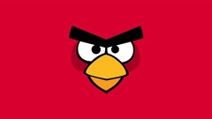angry birds Minimalism red background