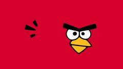 angry birds Minimalism red background