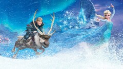 Animated Movies disney Elsa Frozen (movie) blue
