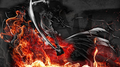 Anime Afro Samurai fire sword