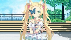 Anime anime girls blonde animal ears nekomimi butterfly