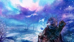 Anime anime girls colorful sky