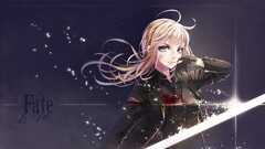 Anime anime girls fate zero saber blonde