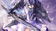 Anime anime girls Flowers sword wings original characters