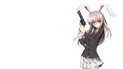 Anime anime girls gun touhou reisen udongein inaba weapon