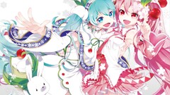 Anime anime girls hatsune miku vocaloid blue hair blue eyes