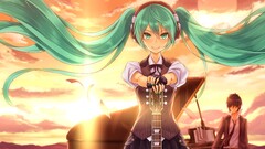 Anime anime girls hatsune miku vocaloid twintails