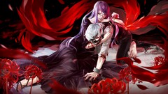 Anime anime girls Kaneki Ken Tokyo Ghoul Kamishiro Rize red eyes