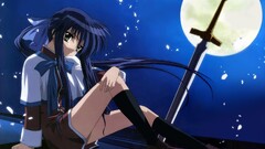 Anime anime girls kanon kawasumi mai sword legs moon