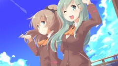 Anime anime girls kantai collection school uniform