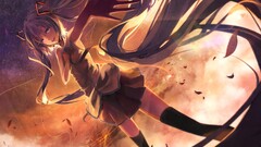 Anime anime girls looking at viewer long hair