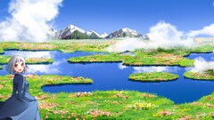 Anime anime girls nature water landscape