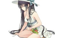 Anime anime girls original characters black hair long hair hat
