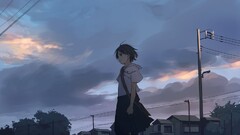 Anime anime girls original characters school uniform moescape