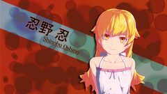 Anime anime girls oshino shinobu Women yellow eyes yellow hair