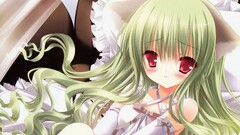 Anime anime girls red eyes green eyes original characters