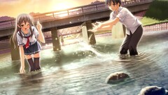 Anime anime girls school uniform natsu no ame anime boys kantoku