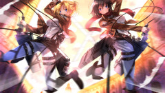 Anime anime girls shingeki no kyojin Swordsouls mikasa ackerman