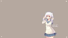 Anime anime girls Simple Background original characters