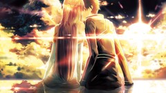 Anime anime girls sword art online kirigaya kazuto yuuki asuna