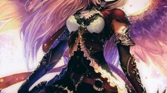 Anime anime girls Tachikawa Mushimaro brunette long hair wings