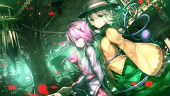 Anime anime girls touhou komeiji satori komeiji koishi