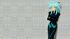 Anime anime girls turquoise hair Simple Background Tenchi Muyo