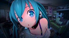 Anime anime girls vocaloid hatsune miku blue eyes blue hair