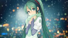 Anime anime girls vocaloid hatsune miku bokeh