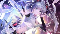 Anime anime girls vocaloid hatsune miku purple hair long hair