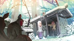 Anime anime girls winter nature