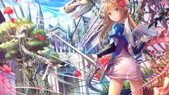 Anime artwork anime girls wings original characters Dinosaurs