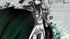 anime boys Anime selective coloring green eyes 2010 (Year)