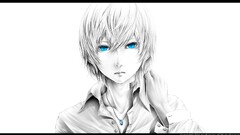 anime boys selective coloring necklace Anime