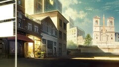 Anime cityscape anime girls
