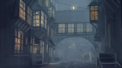 Anime cityscape night