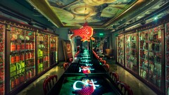 Anime colorful indoors