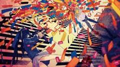 Anime colorful k - on hirasawa yui nakano azusa skirt panties