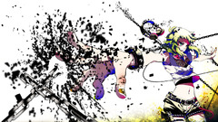 Anime colorful Megpoid Gumi vocaloid chains headphones