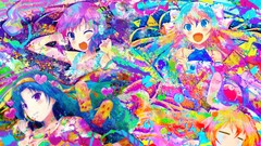 Anime colorful Rokujouma no Shinryakusha anime girls open mouth
