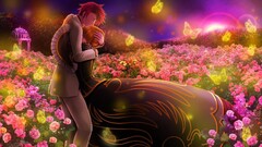 Anime couple umineko no naku koro ni anime girls Flowers love