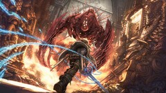 Anime fantasy art the last story warrior creature