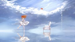 Anime Gekkan Shoujo Nozaki-kun anime girls sky reflection