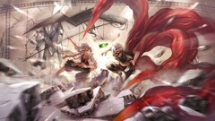 anime girls Anime anime boys red eyes mask