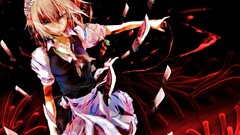 anime girls Anime blonde knife weapon touhou izayoi sakuya